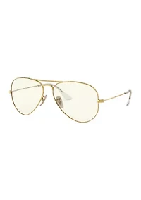 RB3025 Aviator Clear Evolve Sunglasses