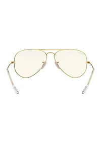 RB3025 Aviator Clear Evolve Sunglasses