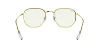 RB3548 Hexagonal Blue-Light Clear Sunglasses