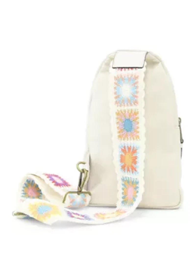 Sling Crossbody with Crochet Strap