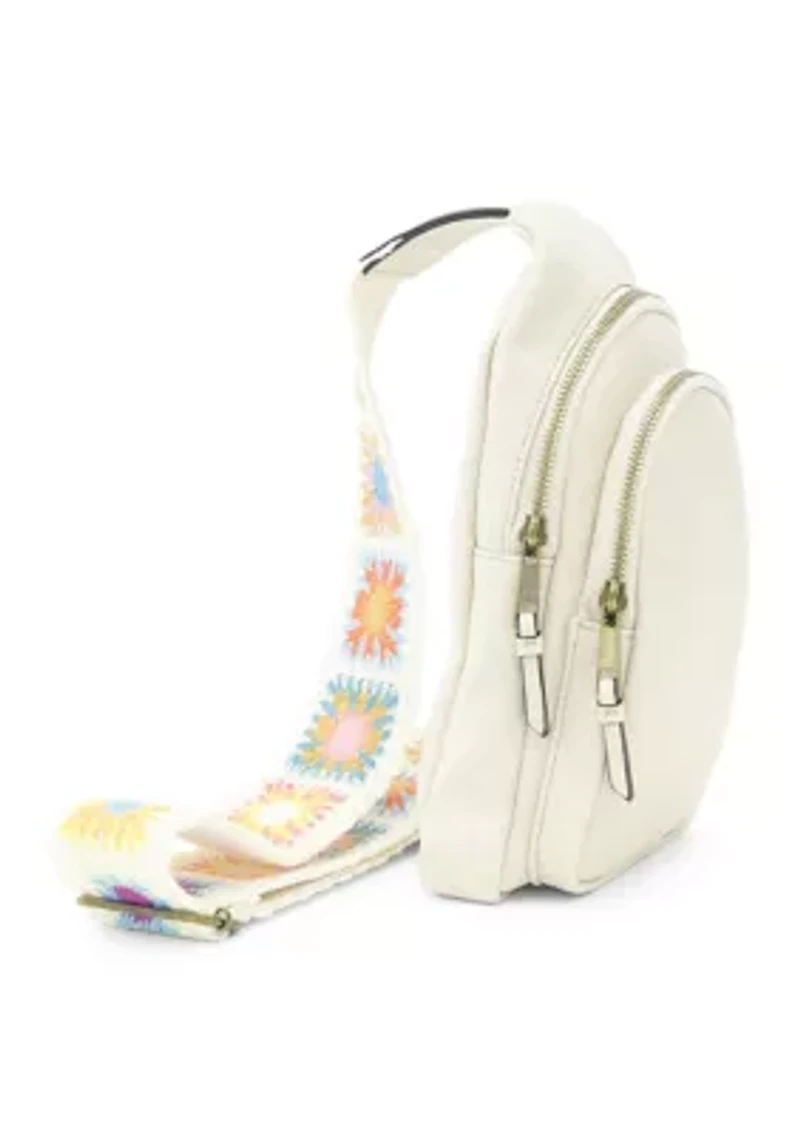 Sling Crossbody with Crochet Strap