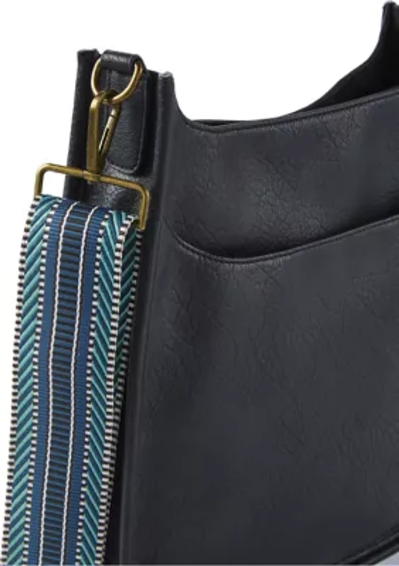 Hobo Bag with Crochet Strap