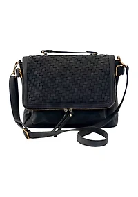 Nubuck Woven Top Handle Crossbody