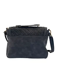 Nubuck Woven Top Handle Crossbody