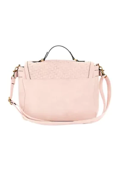 Nubuck Woven Top Handle Crossbody
