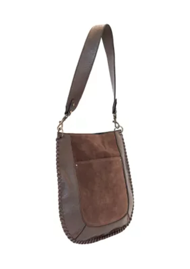 Whipstitched Hobo Bag