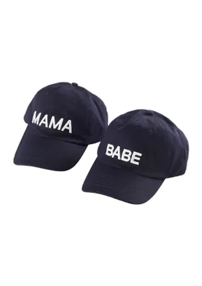 Mama & Babe Matching Baseball Hat Set 