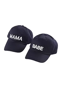 Mama & Babe Matching Baseball Hat Set 