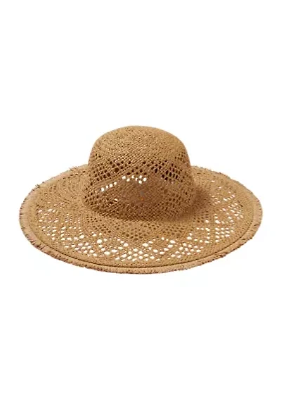 Open Weave Crochet Floppy Hat