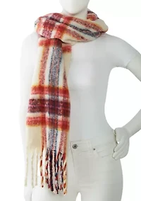 Women's Plaid Noodle Scarf