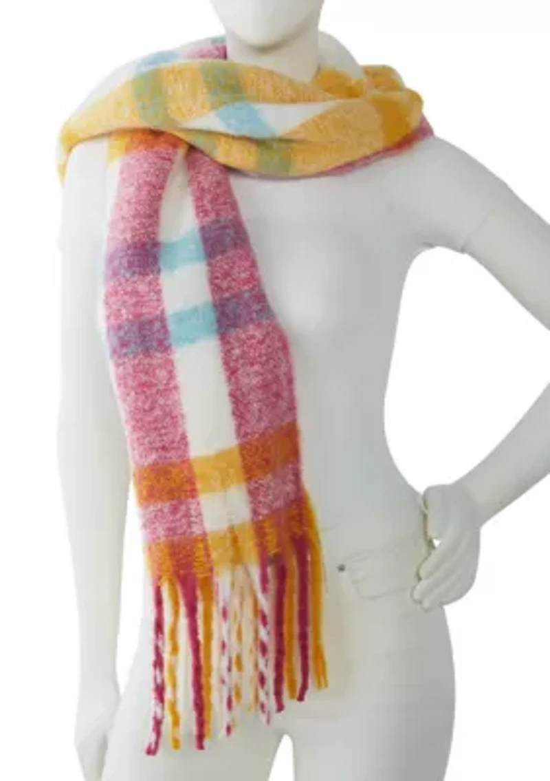 Women's Plaid Noodle Scarf