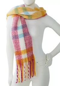 Women's Plaid Noodle Scarf