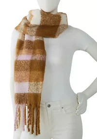 Women's Plaid Noodle Scarf