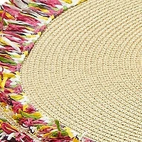 Frayed Shell Straw Panama Hat 