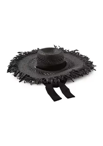 Frayed Oversized Floppy Hat