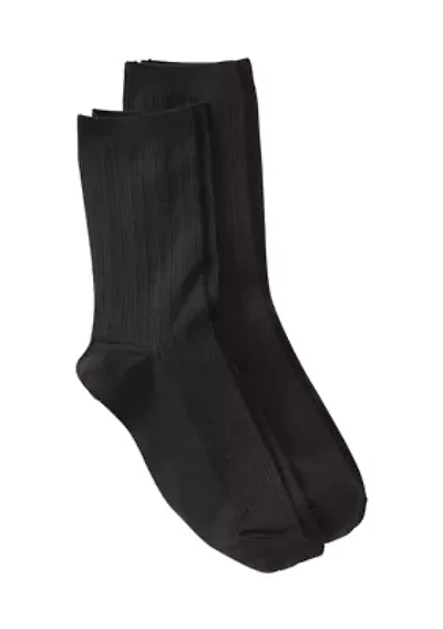 Cable Texture Microfiber Socks - 2 Pack