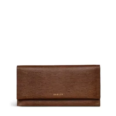 Oak Street - Faux Lizard - Large Flapover Wallet