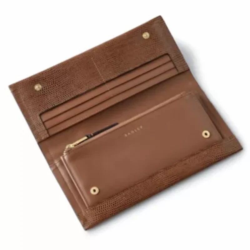 Oak Street - Faux Lizard - Large Flapover Wallet