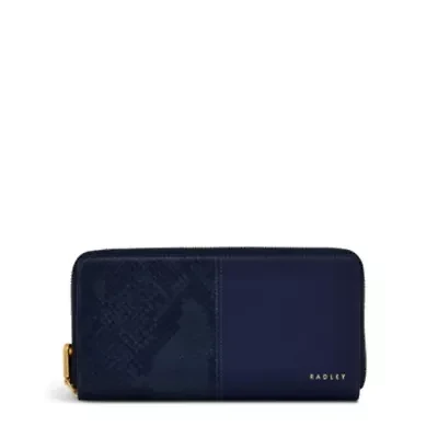 Mount Row - Faux Snake - Large Zip Around Wallet