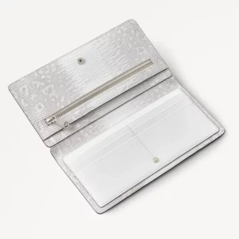 Coin Street Faux Lizard Large Bifold Wallet