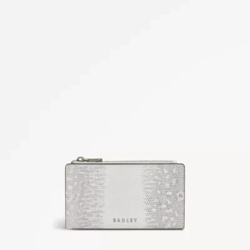 Coin Street Faux Lizard Medium Ziptop Wallet