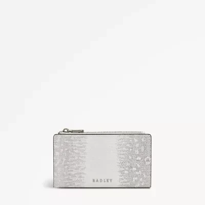 Coin Street Faux Lizard Medium Ziptop Wallet