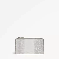 Coin Street Faux Lizard Medium Ziptop Wallet