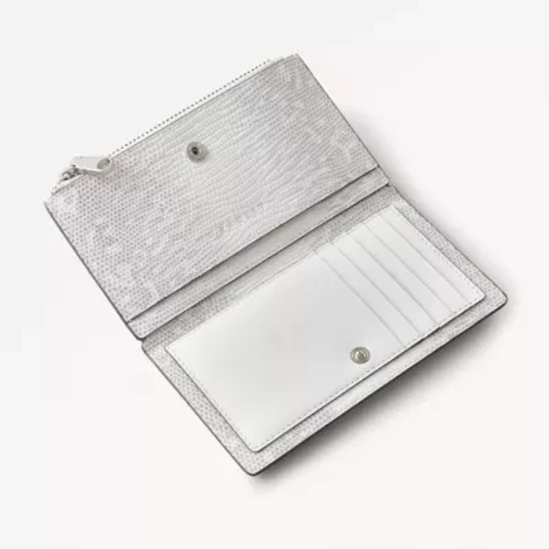 Coin Street Faux Lizard Medium Ziptop Wallet