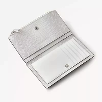 Coin Street Faux Lizard Medium Ziptop Wallet