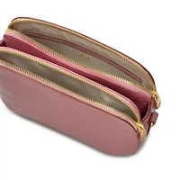 Dukes Place  Faux Croc Medium Ziptop Crossbody