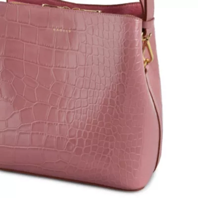 Dukes Place  Faux Croc Medium Compartment Crossbody