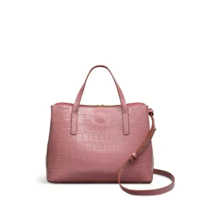 Dukes Place  Faux Croc Medium Ziptop Grab