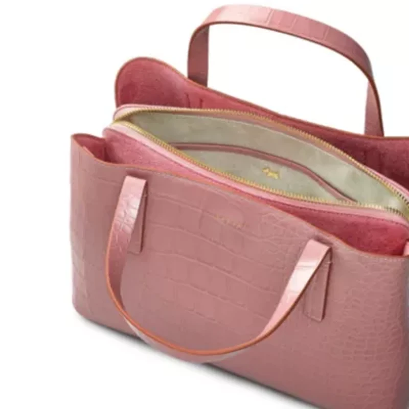Dukes Place  Faux Croc Medium Ziptop Grab