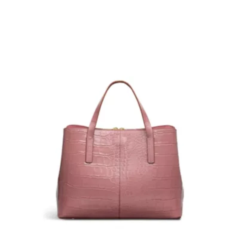 Dukes Place  Faux Croc Medium Ziptop Grab