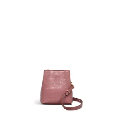 Dukes Place  Faux Croc Small Compartment Crossbody
