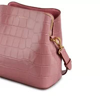 Dukes Place  Faux Croc Small Compartment Crossbody