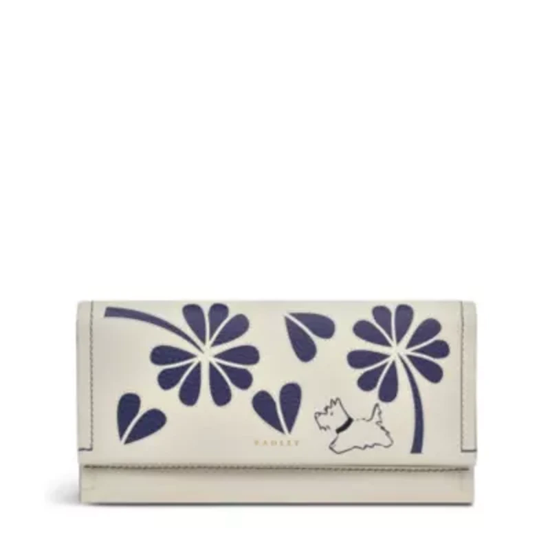 Cut Out Floral Large Flapover Wallet