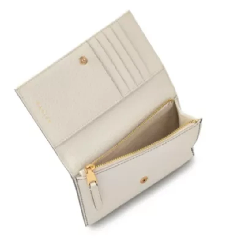 Cut Out Floral Medium Flapover Wallet