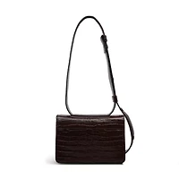 The Belsize - Faux Crocsmall Flapover Shoulder