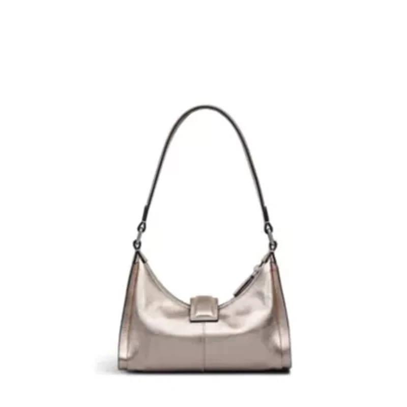 Sloane Mews Metallic Small Ziptop Shoulder