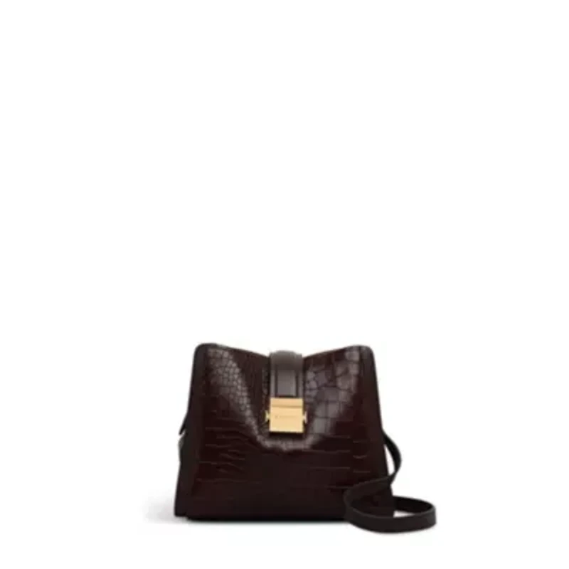 Sloane Mews Faux Croc Small Ziptop Cross Body