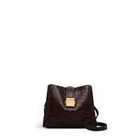 Sloane Mews Faux Croc Small Ziptop Cross Body