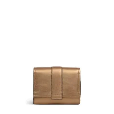 Sloane Mews - Metallic Medium Flapover wallet