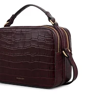 Hadley Lane - Faux Croc Medium Ziptop Crossbody