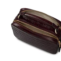 Hadley Lane - Faux Croc Medium Ziptop Crossbody