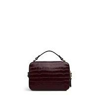 Hadley Lane - Faux Croc Medium Ziptop Crossbody