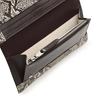 Oak Street - Faux Snake Large Flapover Wallet