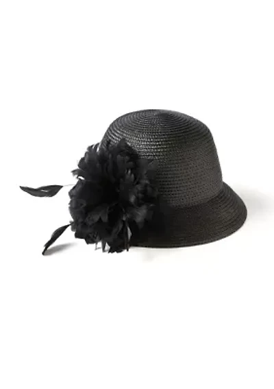 Feather Braid Cloche Hat