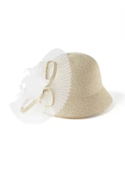 Metallic Braid Cloche Hat