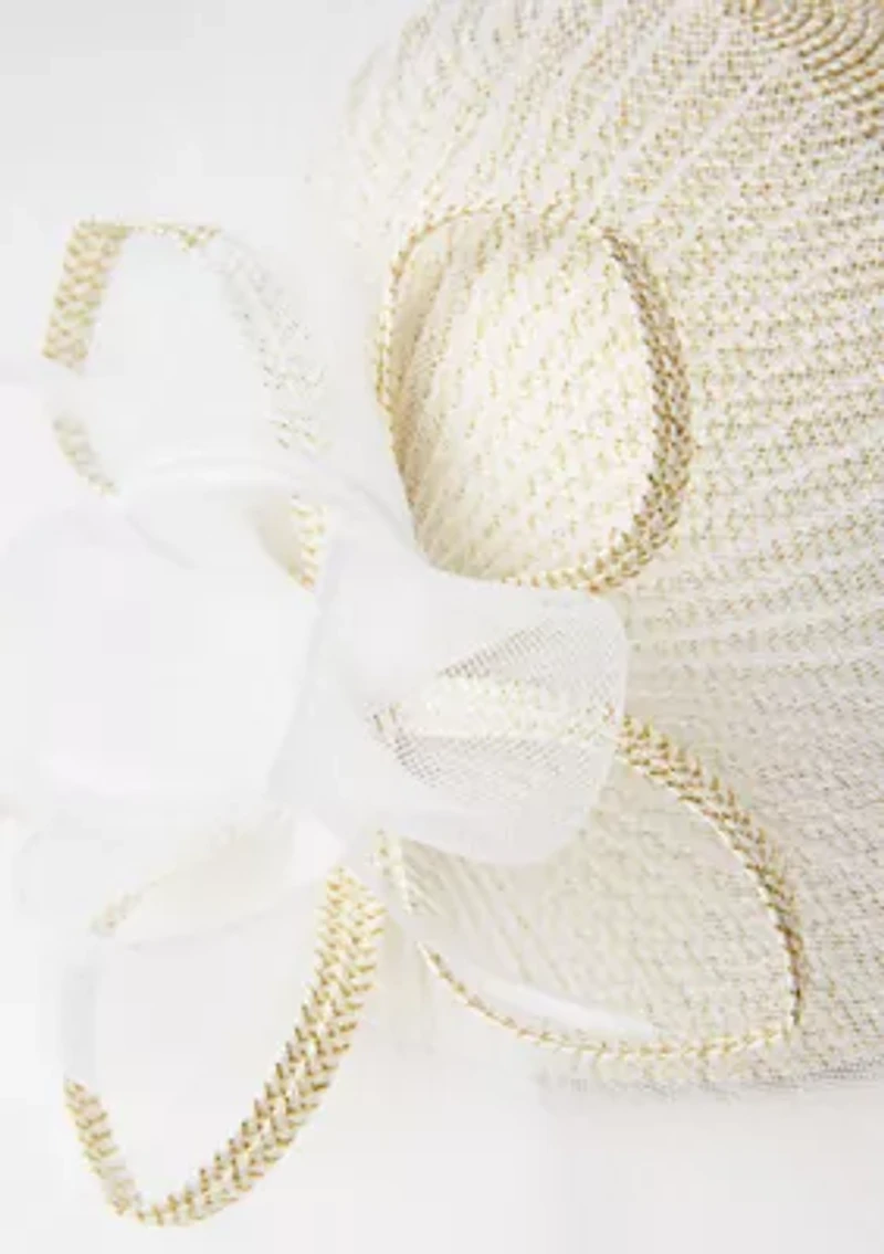 Metallic Braid Cloche Hat